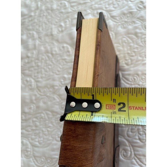 Rustic Leather Writing Journal NoteBook with Beaded Man's Face Engraved on Cover - Picture 9 of 9